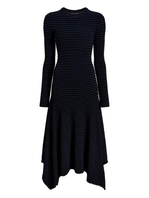 Proenza Schouler Didi striped asymmetric midi dress - Blue - zdjęcie produktu nr 1
