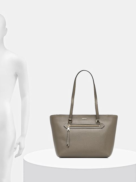 Dkny torebka skórzana kolor zielony R42A3E20