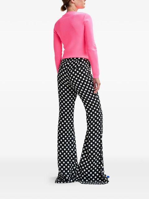 Essentiel Antwerp polka-dot flared trousers - Black