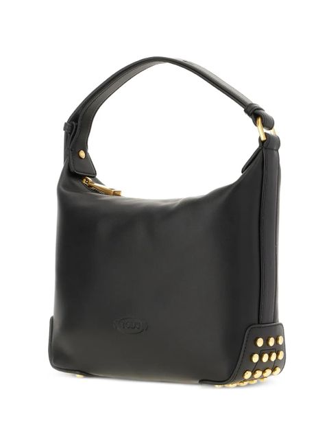 Tod's metal-stud leather tote bag - Black