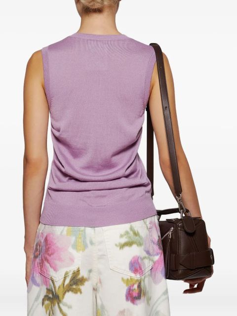 LOEWE buttoned logo-embroidered vest - Pink