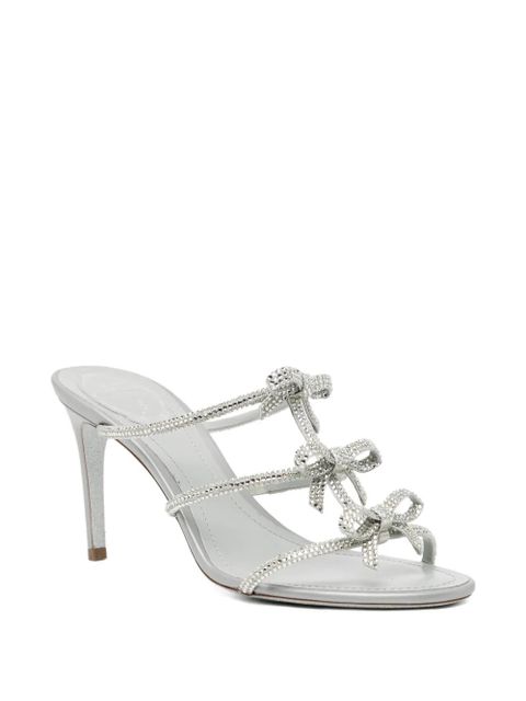 René Caovilla bow-embellished sandals - Silver - zdjęcie produktu nr 2