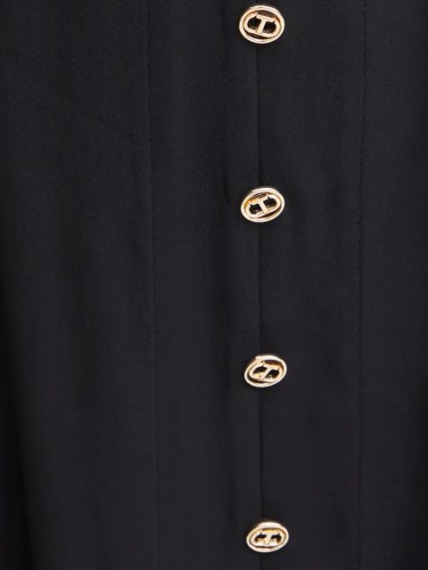 Twinset sukienka kolor czarny midi rozkloszowana 242TT2320