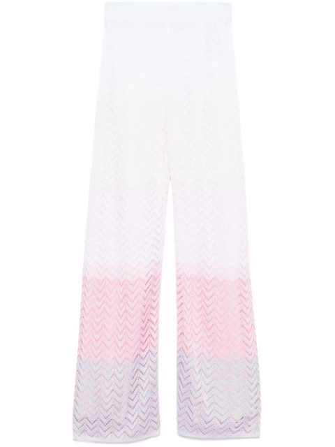Missoni chevron-knit trousers - White - zdjęcie produktu nr 1