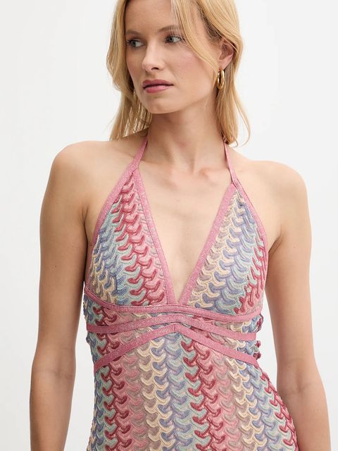 Guess sukienka FEARNE kolor różowy maxi prosta W5YK1C KK620