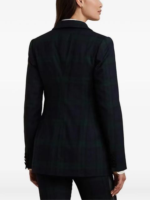Lauren Ralph Lauren double-breasted checked blazer - Green