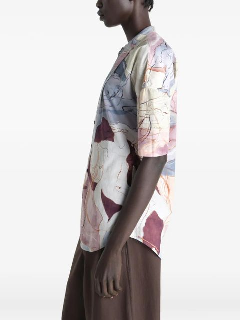 LEMAIRE scarf printed shirt - Neutrals