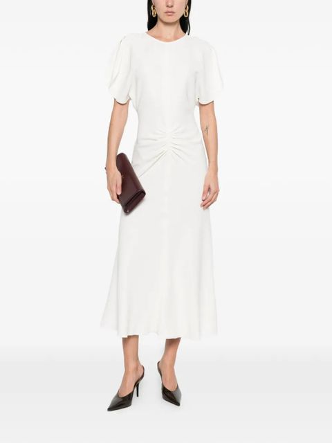 Victoria Beckham gathered-waist midi dress - White - zdjęcie produktu nr 2