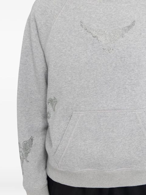 Zadig&Voltaire Georgy crystal-embellished hoodie - Grey