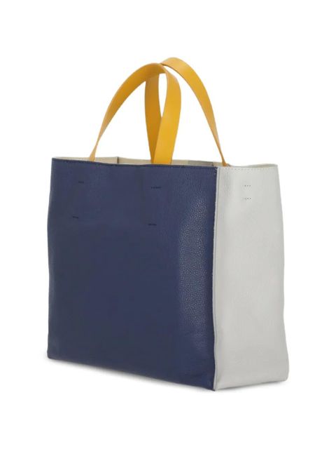 Marni Museo Soft colourblock leather tote bag - Grey