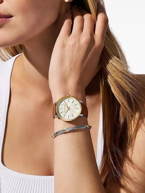 Michael Kors Pyper gold-tone 38mm watch set - Silver