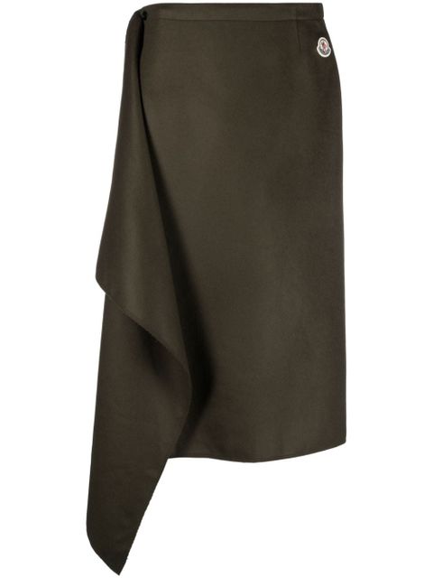 Moncler wool-cashmere midi wrap skirt - Green - zdjęcie produktu nr 1