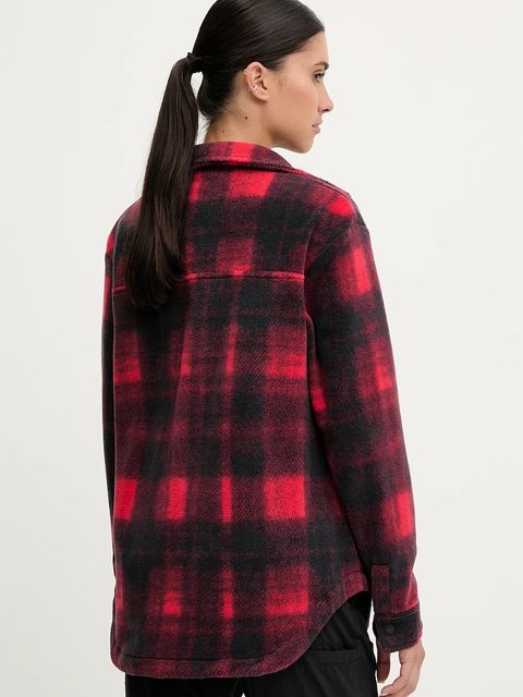 Columbia koszula Benton Springs damska kolor czerwony relaxed z kołnierzykiem klasycznym 2085661 - zdjęcie produktu nr 2