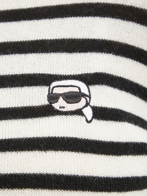 Karl Lagerfeld sweter wełniany damski kolor beżowy lekki A1W18054