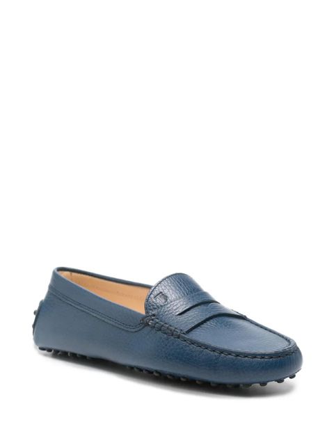 Tod's Gommino pebble-grain leather loafers - Blue - zdjęcie produktu nr 2