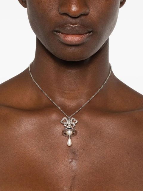 Vivienne Westwood crystal-embellished necklace - Silver - zdjęcie produktu nr 2