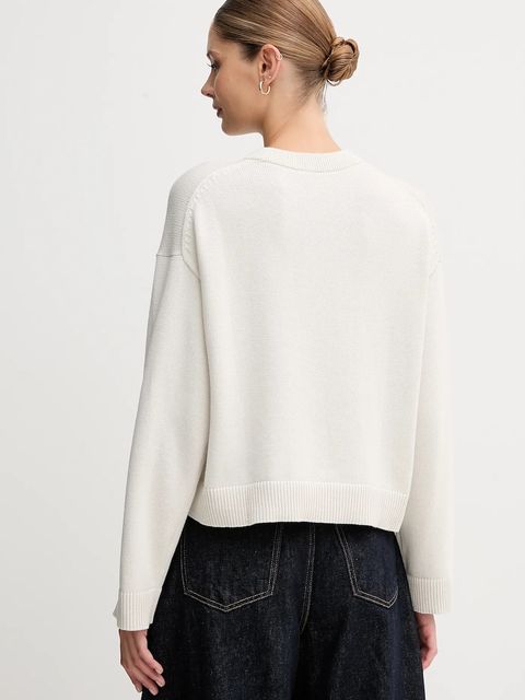 Calvin Klein Jeans sweter bawełniany damski kolor beżowy LV047D304G