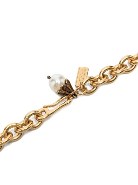 Chloé gold heart-charm chain belt