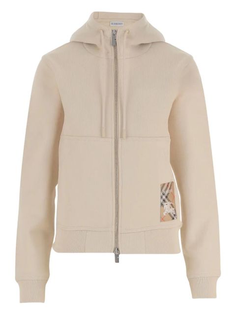 Burberry Check Label zip-up hoodie - Neutrals - zdjęcie produktu nr 1