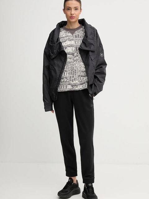 adidas by Stella McCartney bluza bawełniana damska kolor beżowy wzorzysta JW4648 - zdjęcie produktu nr 2