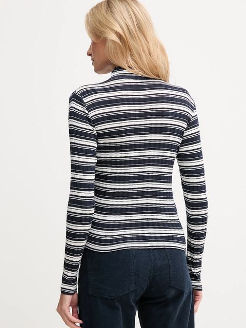 Pepe Jeans longsleeve kolor granatowy z półgolfem PL5000040