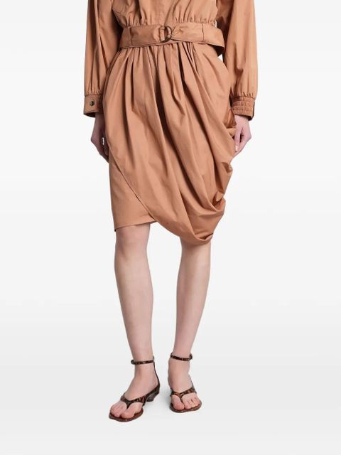 Chloé draped asymmetric mini skirt - Brown - zdjęcie produktu nr 2