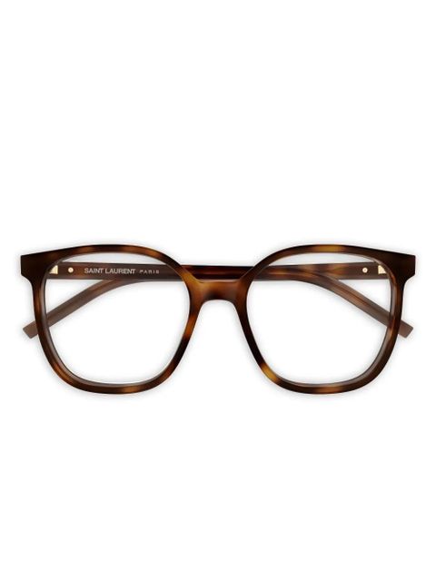 Saint Laurent Eyewear round-frame glasses - Brown - zdjęcie produktu nr 1
