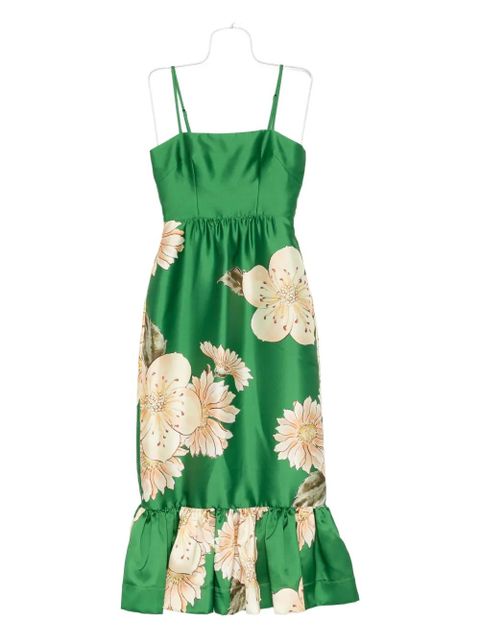 ALEMAIS floral-print midi dress - Green