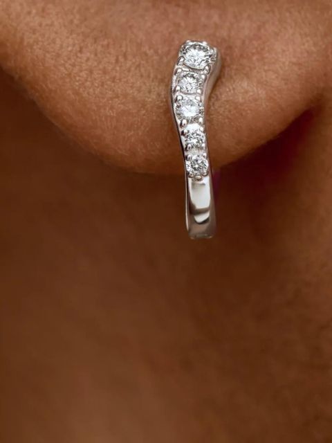 Monica Vinader diamond-embellishment earrings - Silver - zdjęcie produktu nr 2