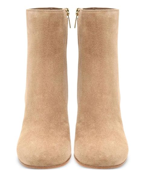 Gianvito Rossi 70mm Joelle suede block-heel boots - Brown