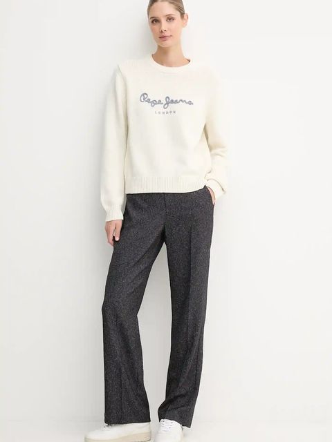 Pepe Jeans sweter bawełniany damski kolor beżowy PL7000024