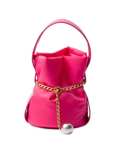 Prada Petit Sac Noir mini Re-Nylon and nappa leather bucket bag - Pink