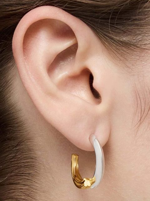 Tous kolczyki ze srebra pokrytego złotem 1950