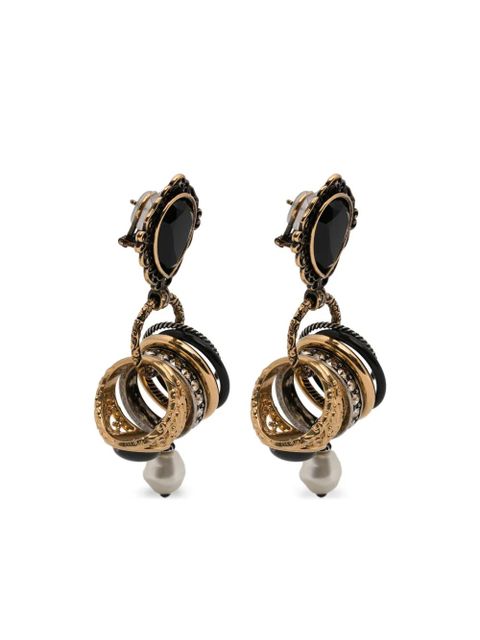 Chloé black drop multiple-rings earrings - Gold - zdjęcie produktu nr 1