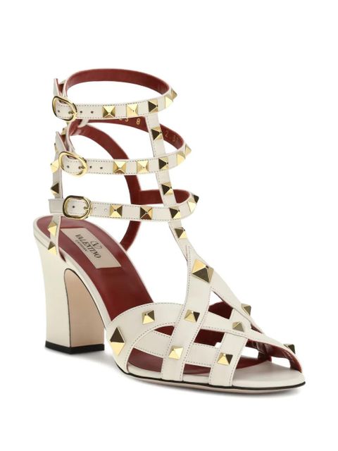 Valentino Garavani Rockstud block-heel sandals - White - zdjęcie produktu nr 2