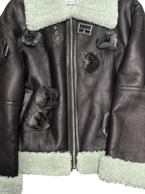 Casablanca floral-appliqué jacket - Black