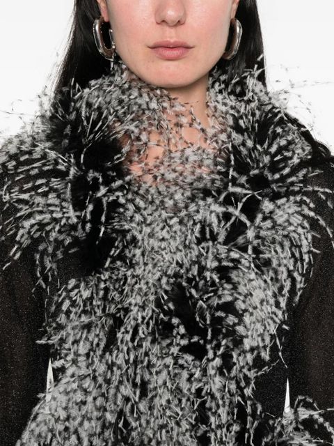 Oséree Lumiere Plumage top - Black