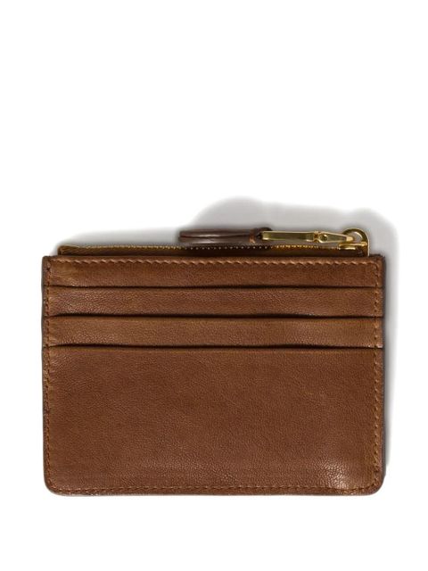 Miu Miu logo-embossed leather card holder - Brown - zdjęcie produktu nr 2