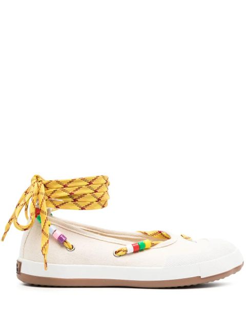 Vivienne Westwood lace-up ballerina sneakers - Neutrals - zdjęcie produktu nr 1