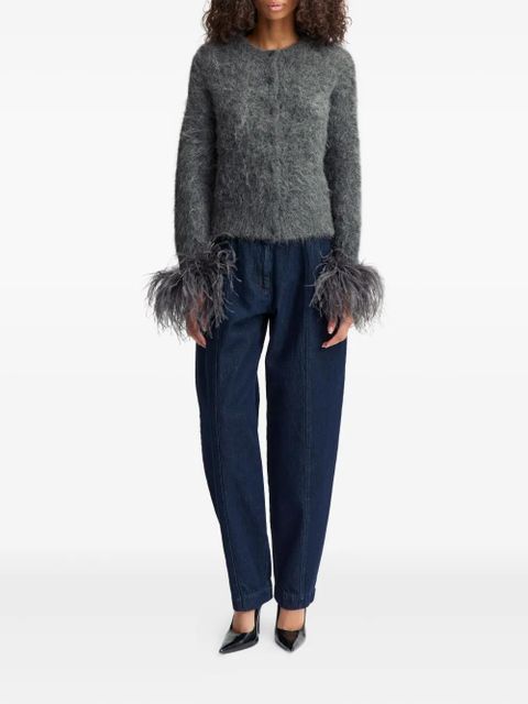 16Arlington Alena feather-trim knitwear - Grey