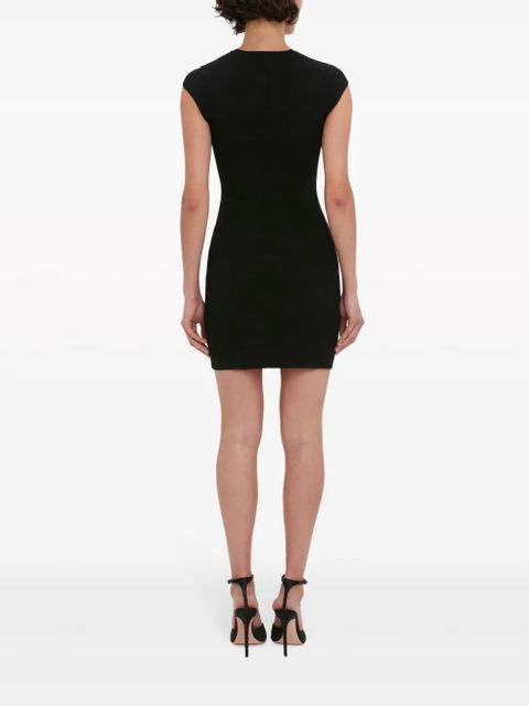 Victoria Beckham cap-sleeve knitted minidress - Black