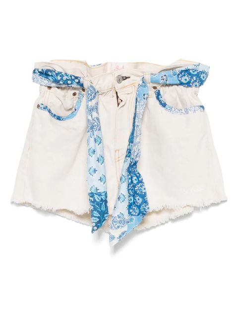 MC2 Saint Barth bandana-print denim shorts - Neutrals - zdjęcie produktu nr 1