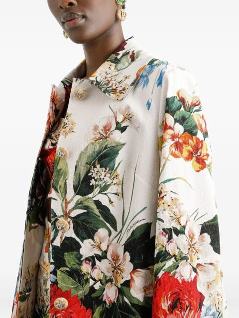 Dolce & Gabbana floral-print coat - White - zdjęcie produktu nr 2
