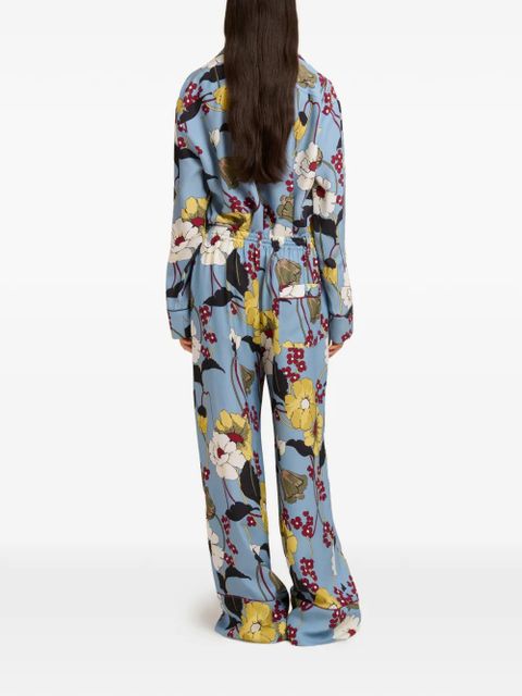 Marni floral trousers - Blue