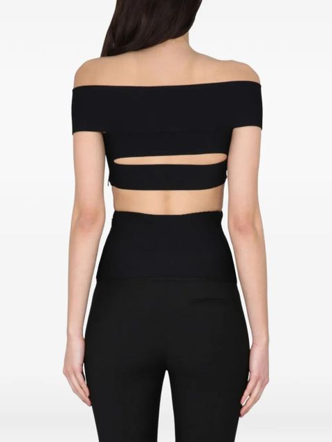 Alexander McQueen off-shoulder top - Black