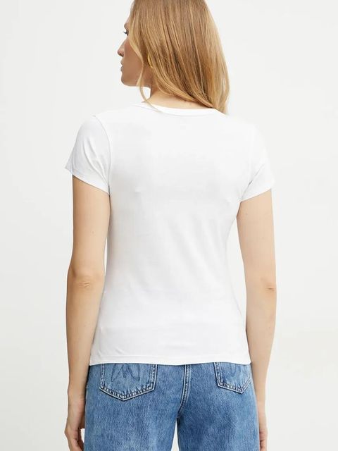 BOSS Orange t-shirt bawełniany damski kolor biały 50540432