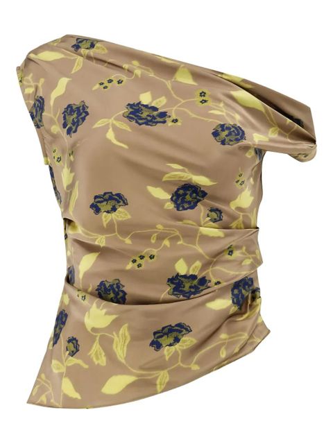 STAUD Phare floral-print draped top - Brown - zdjęcie produktu nr 2