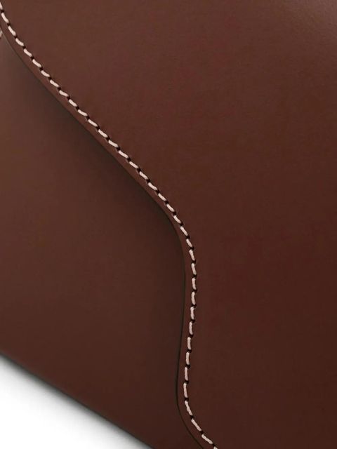 ATP Atelier mini Montalcino contrast-stitching flap tote bag - Brown