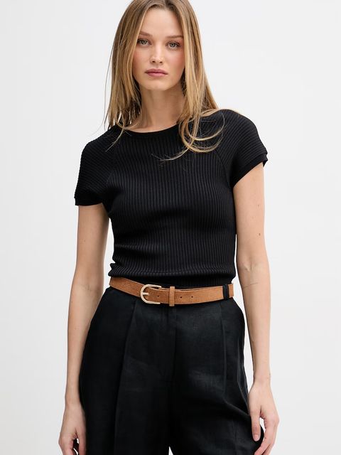 Tommy Hilfiger T-shirt damski z wiskozą - zdjęcie produktu nr 1