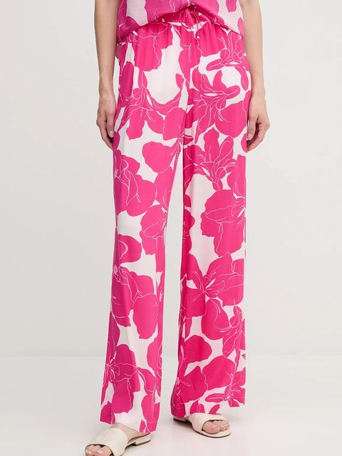 Marc Aurel spodnie damskie kolor różowy szerokie high waist 1688-1005-24795 - zdjęcie produktu nr 1